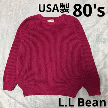 80's USA제 L.L. Bean 니트 래글런 vintage