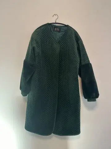 Meridion 다크 그린 롱 코트