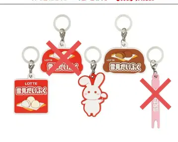 유키미 다이후쿠 러버 메지루시 참 3개 세트 미사용 새상품 가챠