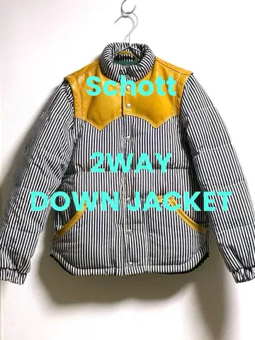 진종 Schott 샷 히코리 스트라이프 2WAY 다운 자켓