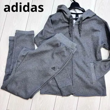 adidas 새상품급 맨투맨 후드티 테이퍼드 팬츠 셋업 그레이