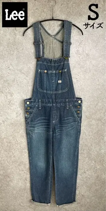 [ 새상품급 ] Lee 오버롤 살로펫 데님 S 테이퍼드 도트 무늬