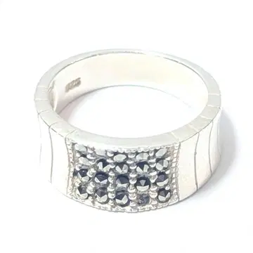 블랙 다이아 실버 반지 925