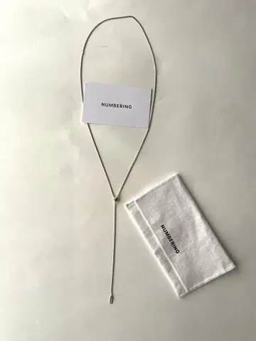 NUMBERING 실버 롱 목걸이