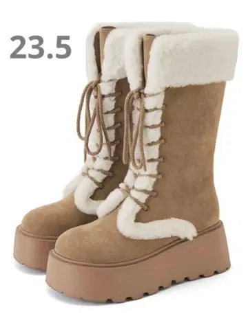 카멜 스웨이드 무스탕 레이스업 부츠 [zr1330] GRL 그레일