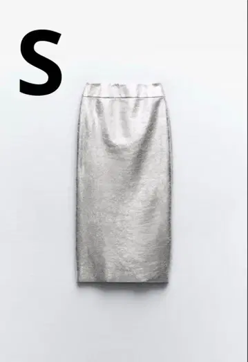 ZARA 메탈릭 펜슬 스커트