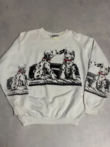 달마시안 구제 의류 트레이닝복 빈티지 화이트 hammer wear
