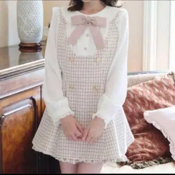 LIZLISA 트위드 셋업 핑크