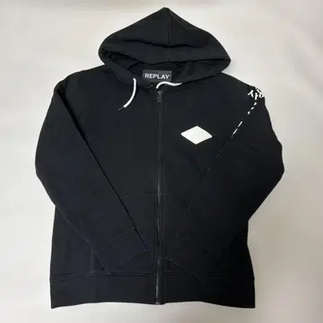 REPLAY L 사이즈 블랙 지퍼 후드티 후드 부착 리플레이