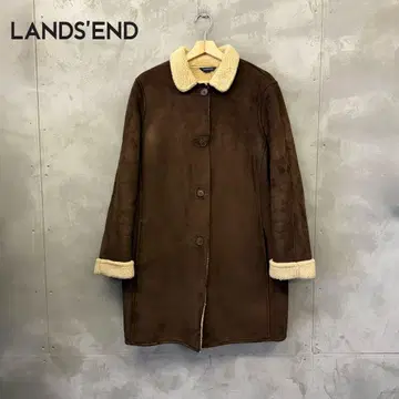 LANDS'END 보아 스웨이드 코트 무스탕 코트 랜드스엔드