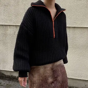 AMAIL 아마일 하프 지퍼 니트 긴팔 니트