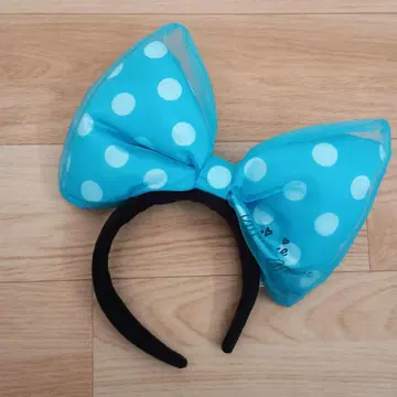 디즈니 미니 스카이블루 블루 파랑 리본 머리띠