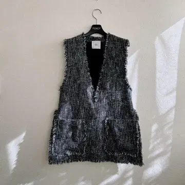 이에나 라부클레 트위드 프린지 베스트 프리 사이즈