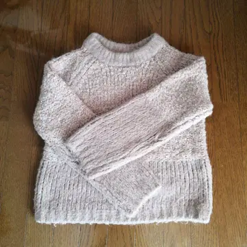 BRAHMIN 더스티 핑크 드롭 숄더 니트 스웨터 긴팔