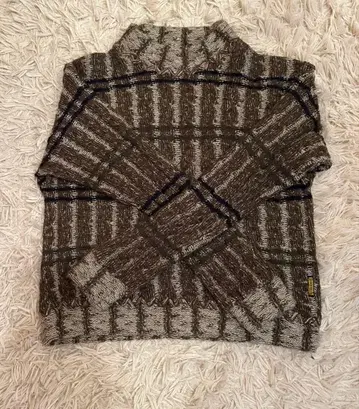 ARMANI JEANS 체크 무늬 니트 스웨터 L 사이즈