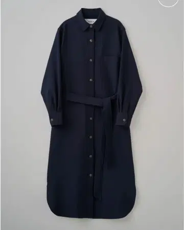 SOEJU 소주 소프트 옥스 셔츠 원피스 XS 네이비