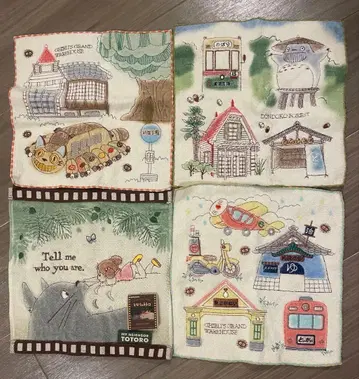 [ 새상품 ] 지브리파크 미니 타월 4개 세트