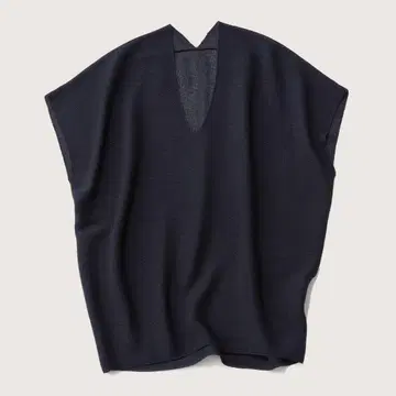 소에주 soeju 시어 숏 슬리브 코쿤 니트 네이비 프리 사이즈