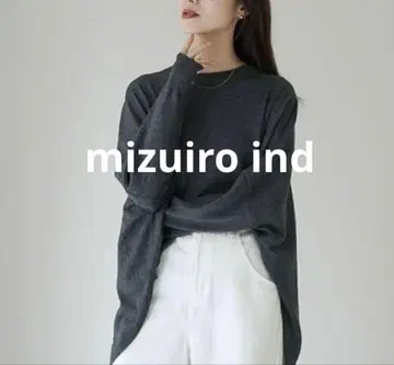미즈이로 인드 프론트 심 코쿤 풀오버 워셔블 그레이