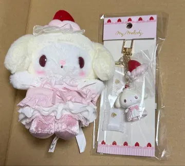 [ 익명 배송 ] 마이멜로디 딸기 휘핑 케이크 마스코트 참 키링