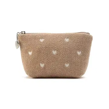페이러 파우치 러브리 하트 보트형 파우치 S 사이즈 베이지