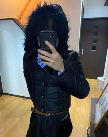 퍼 후드 다운 자켓 그런지 Y2K 시크 스타일 Opium 헤이세이 갸루