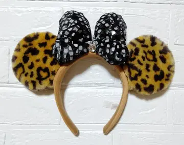 디즈니 미니 레오파드 무늬 머리띠 브라운