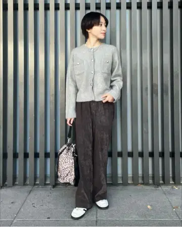 헤어리 니트 자켓 라이크 가디건