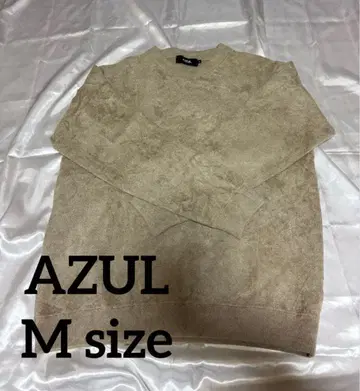 AZUL 베이지 크루넥 스웨터 M 사이즈