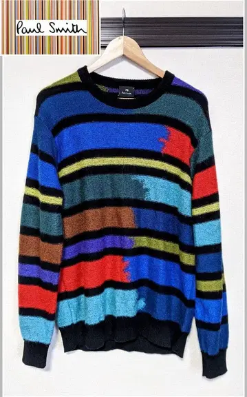[ 폴 스미스 ] 니트/스웨터/멀티 컬러/울/스트라이프/새상품급