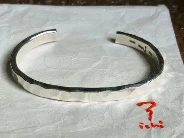 이치 뱅글 실버925 망치 무늬 ichi M 사이즈 은 일본제