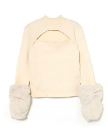 bubbles 퍼 커프스 니트탑