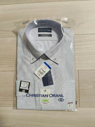 CHRISTIAN ORANI 스트라이프 드레스 셔츠 L 사이즈