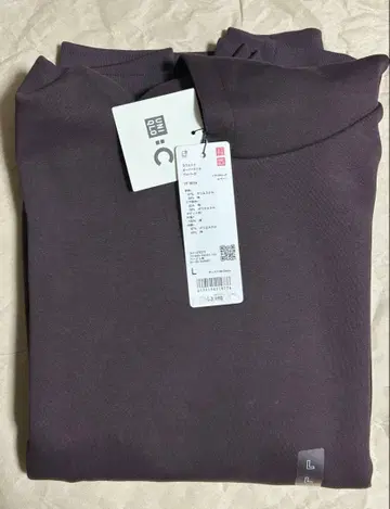 [택 포함 새상품] 유니클로C 맨투맨 오버사이즈 풀 후드티 와인 L