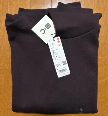 [택 포함 새상품] 유니클로C 맨투맨 오버사이즈 풀 후드티 와인 L