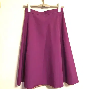 레어 로페 리버서블 스커트 38 플레어 핑크/베이지 새틴 소재