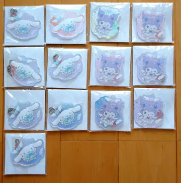 산리오 포근리본 엔젤 미니 아크릴 키링 2종 13개