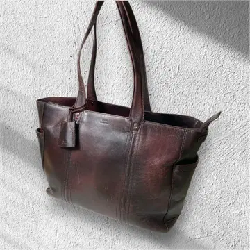 SEEKER 시커 천연 가죽 앤티크 레더 토트 다크 브라운 A4 대응