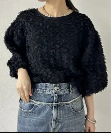 라운지 드레스 자카드 블라우스