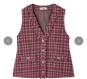 snidel 트위드 체크 베스트 조끼