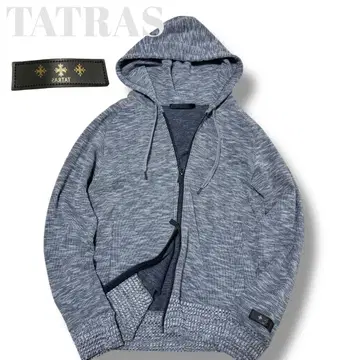 TATRAS 타트라스 지퍼 후드티 후드티 더블 지퍼 그레이 로고