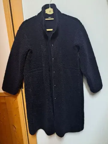 UNIQLO C 보아 플리스 스탠드 카라 코트 블랙