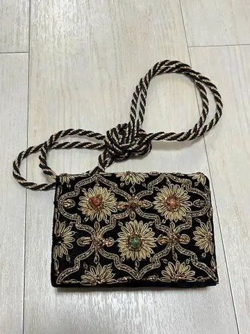 인도 자수 자수 앤티크 미니 숄더 미니 백