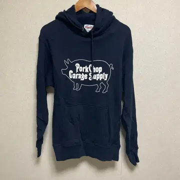 PORKCHOP GARAGE 후드티 네이비  포크 후드 부착
