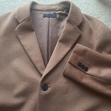 유니클로 체스터 코트 카멜 L