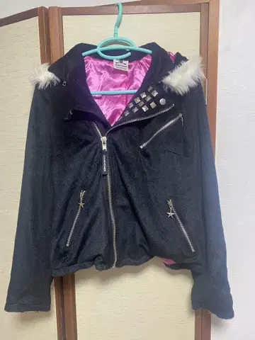 라이더스 후드 퍼 스터드 해골 LOVERSROCK 헤이세이