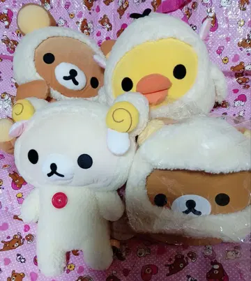 리락쿠마 코리락쿠마 키이로이토리 오야스미 봉제 인형 XL + 변신 모자