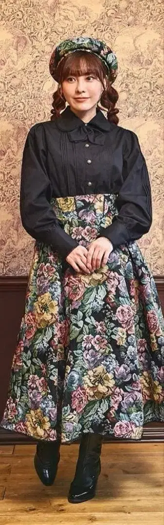 노엘 드 메모와르 스커트 블랙 시마무라 쿠루미 3L 새상품