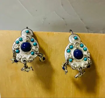 터콰이즈 블루 실버 귀걸이