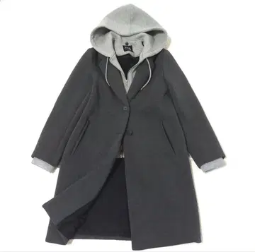 새상품급 ZARA 탈부착 후드 코트 롱 체스터 대비 XL